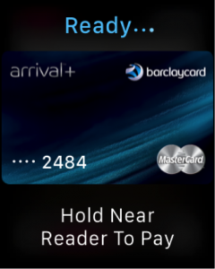 screenshot of an apple watch using apple pay