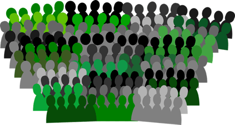 an image of drawings of people in different colors in the key lime interactive color palette
