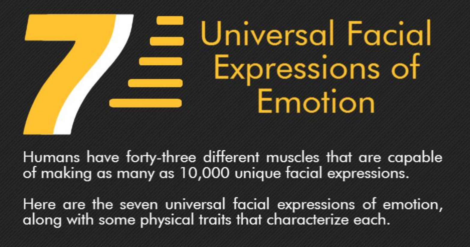 Infographic 7 Universal Expressions Of Emotion